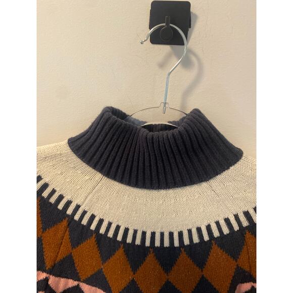 Free Assembly Womens Fair Isle Sweater Turtleneck-Size L - Picture 5 of 8